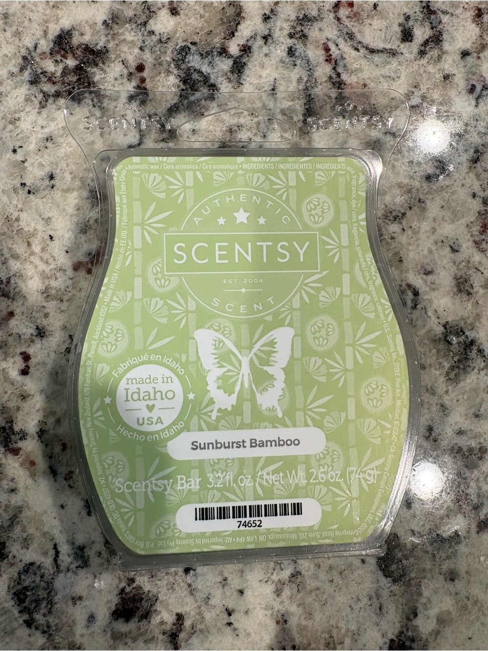 Scentsy Sunburst Bamboo Wax Bar - Pale Green